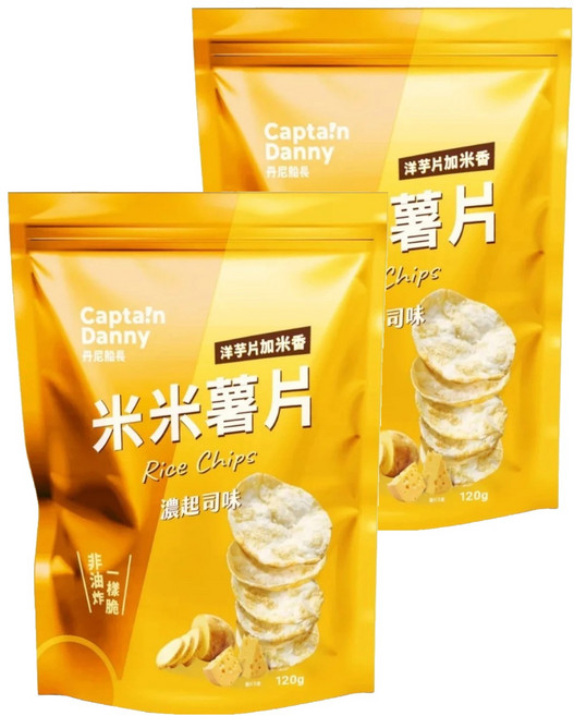 Captain Danny 丹尼船長 米米薯片濃起司味, 120g, 2包