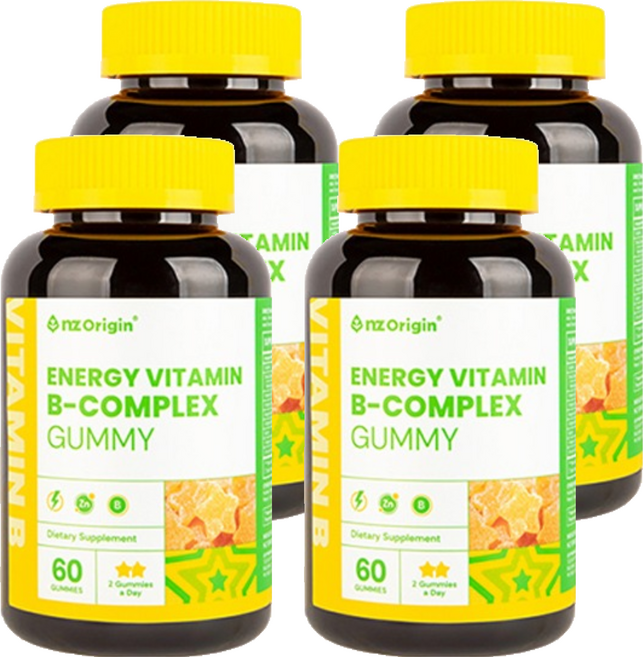 엔젯오리진 에너지 비타민B 콤플렉스 구미 청포도향, 60정, 4개