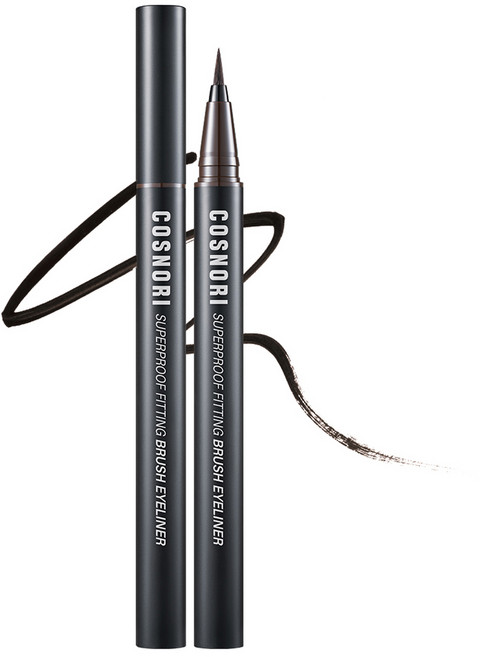 [비건뷰티] 코스노리 슈퍼프루프 피팅 브러쉬 아이라이너 0.6g, 02블랙브라운, 1개