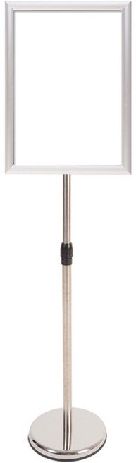 실내용 철재 POP 포스터 스탠드 A3, 실버, 1개