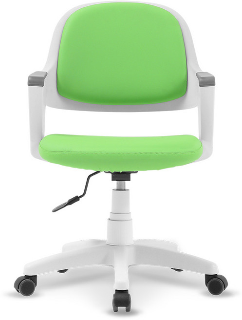 체어클럽 터치백 인조가죽 화이트바디 의자, 그린