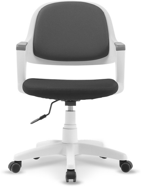 체어클럽 터치백 인조가죽 화이트바디 사무용의자, 블랙