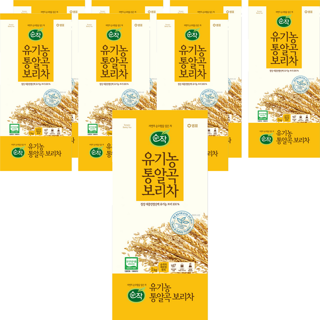 순작 유기농 통알곡 보리차, 1kg, 1개입, 8개