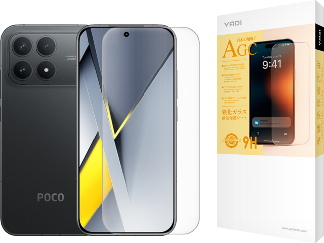 YADI 亞第 玻璃保護貼 for POCO F8 Pro 6.59" 高清透 透明 GPA4-PO-F8PRO