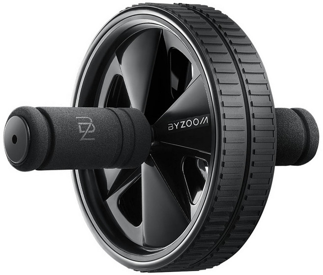 BYZOOM FITNESS 健腹滾輪 在家也能健身, TS-8767B, 黑色