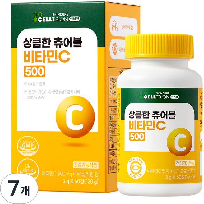 이너랩 상큼한 츄어블 비타민C 500, 60정, 7개