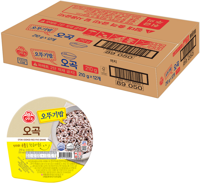 오뚜기 오곡밥, 210g, 12개