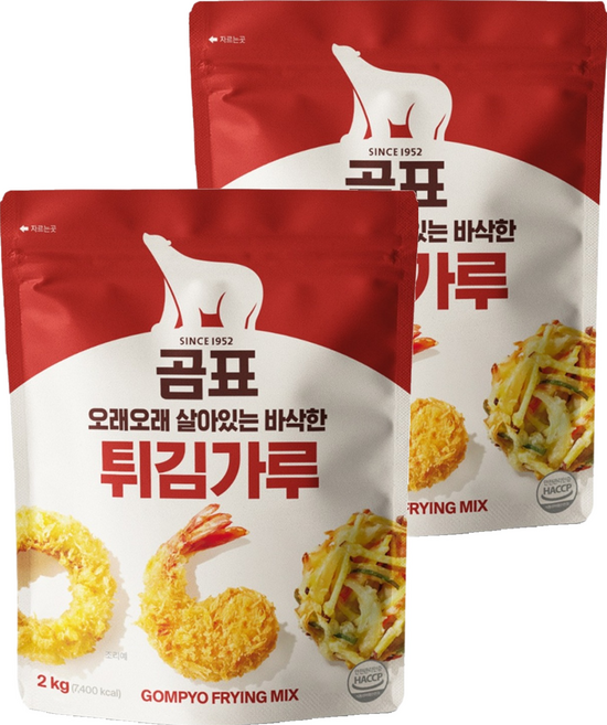 곰표 튀김가루, 2kg, 2개