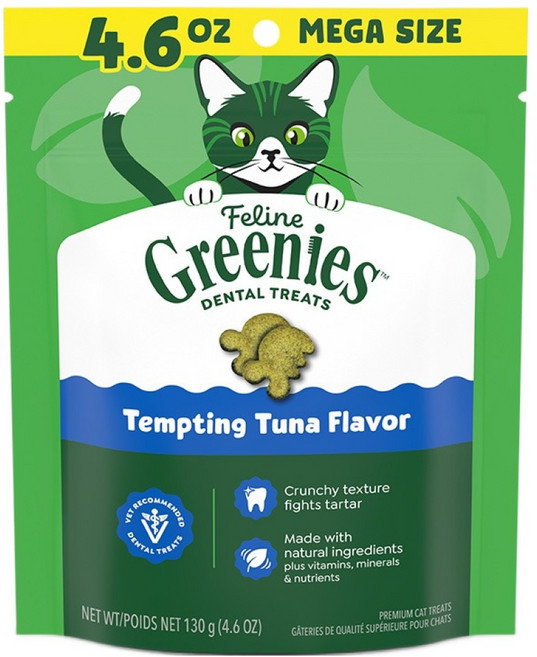 그리니즈 고양이 필라인 구강관리 스낵, 참치, 130g, 1개