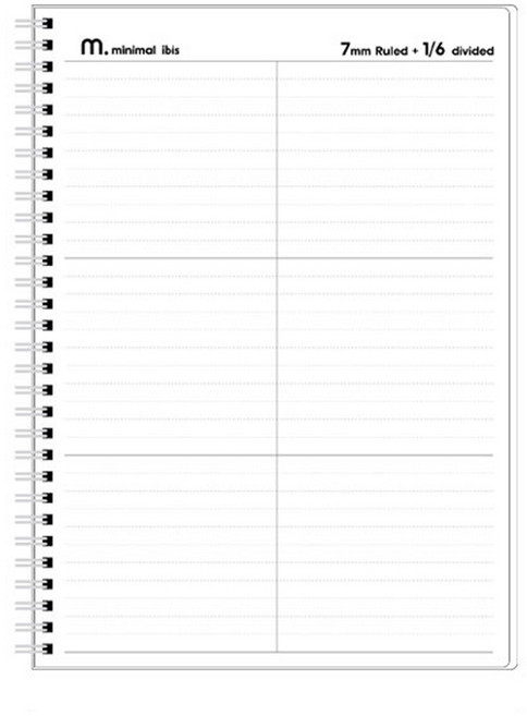 아이비스 PP 6등분 좌철 노트, 1개