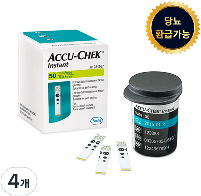 아큐첵 인스턴트 혈당측정 검사지, 50개입, 4개