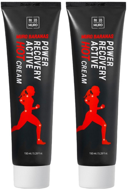 무로 바라나스 파워 리커버리 액티브 핫크림, 2개, 150ml