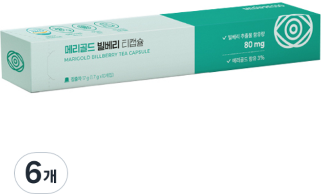 MEDIPRESSO 萬壽菊&越橘風味茶膠囊, 1.7g, 10顆, 6盒