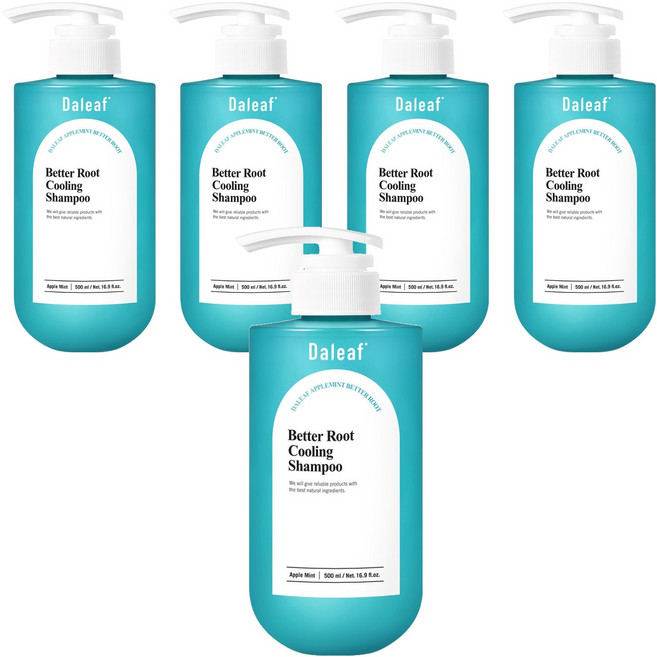달리프 베러루트 쿨링 두피 샴푸 애플 민트향, 500ml, 5개