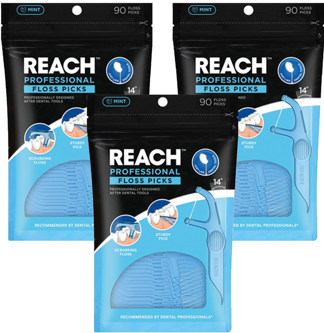 리치 도끼형 치실 민트향, 90개입, 3개