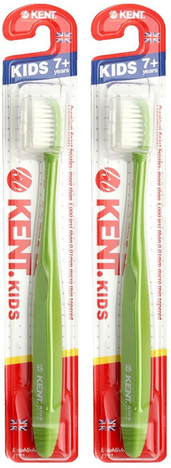 켄트 키즈 초극세모 칫솔, 그린, 1개입, 2개