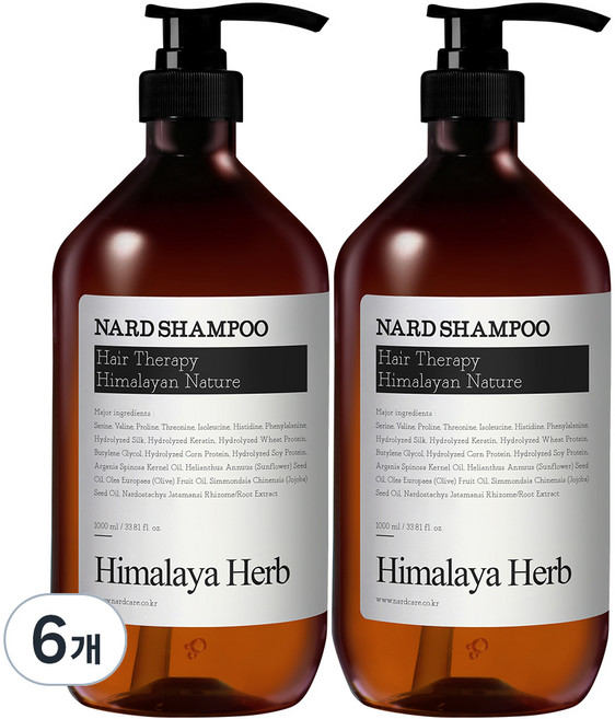 나드 샴푸 시그니처 향, 1L, 6개
