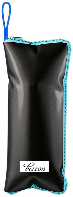 3단 우산 물기 흡수 접이식 수납 휴대용 파우치, 블루, 1개