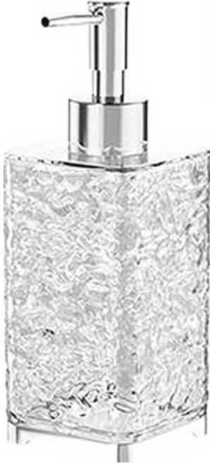 모나코올리브 샹드리에 사각 세제 디스펜서 400ml, 투명, 1개