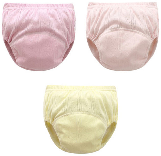 엠케이 여아용 펀칭 단색파스텔 배변훈련팬티 3종 세트, 랜덤발송, 1세트