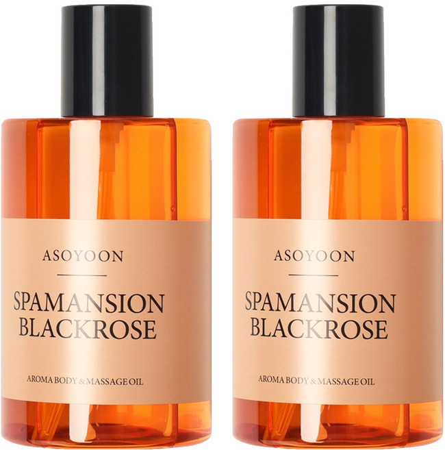 아소윤 스파맨션 바디 마사지 오일 블랙로즈, 2개, 400ml