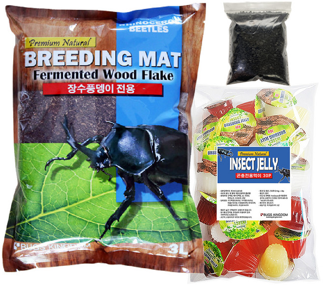 장수풍뎅이전용 브리딩 리필세트, 혼합 색상, 1세트