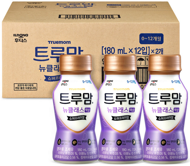 트루맘 뉴클래스 액상분유 1단계, 180ml, 24개