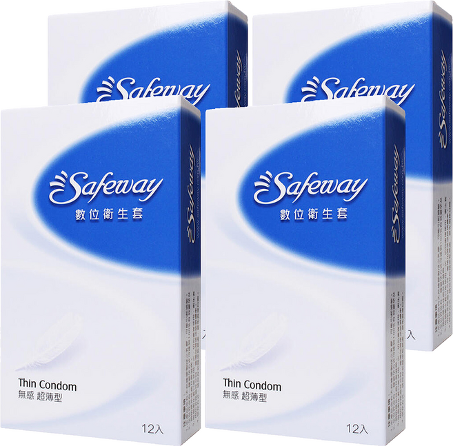 Safeway 無感超薄型衛生套, 12個, 4盒