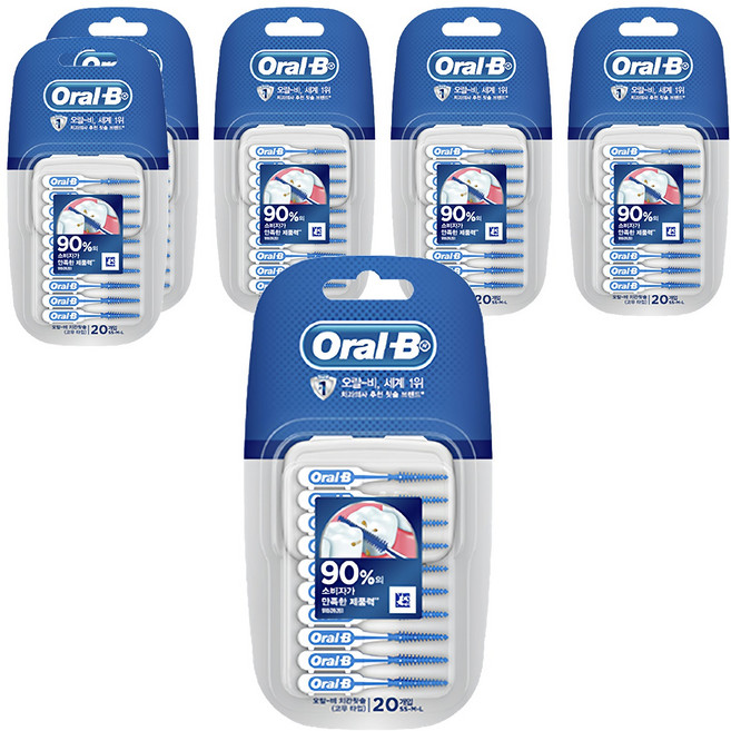 Oral-B 歐樂B I型橡膠牙間刷, 20支, 6盒