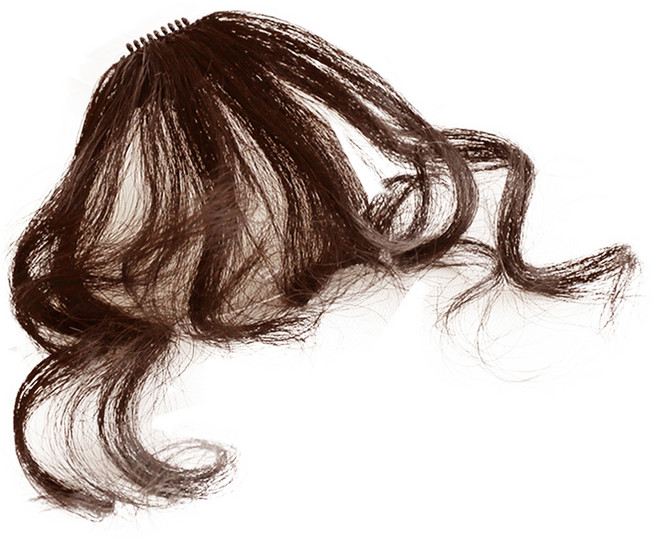 하이유니 웨이브 앞머리 헤어피스, 다크브라운, 1개