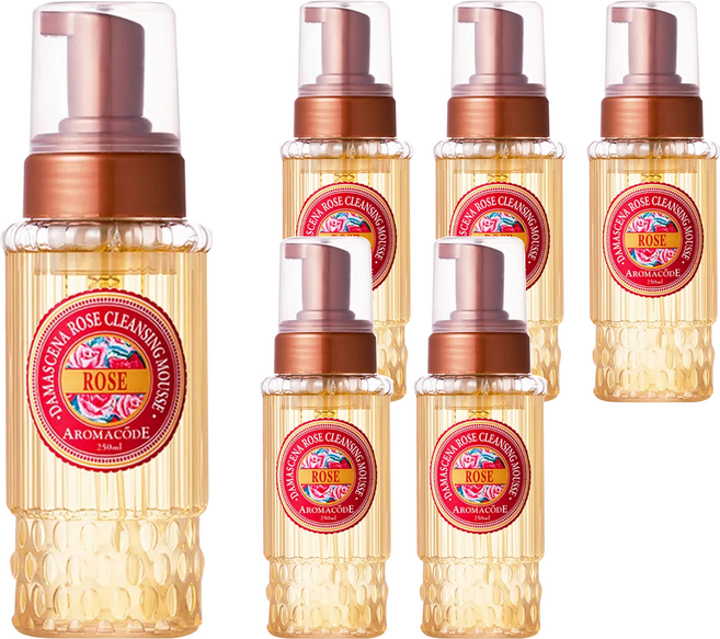 ARWIN 雅聞 大馬士革玫瑰氨基酸淨白洗卸二用慕絲, 6個, 250ml