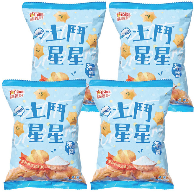 福義軒 土鬥星星 海鹽, 50g, 4包