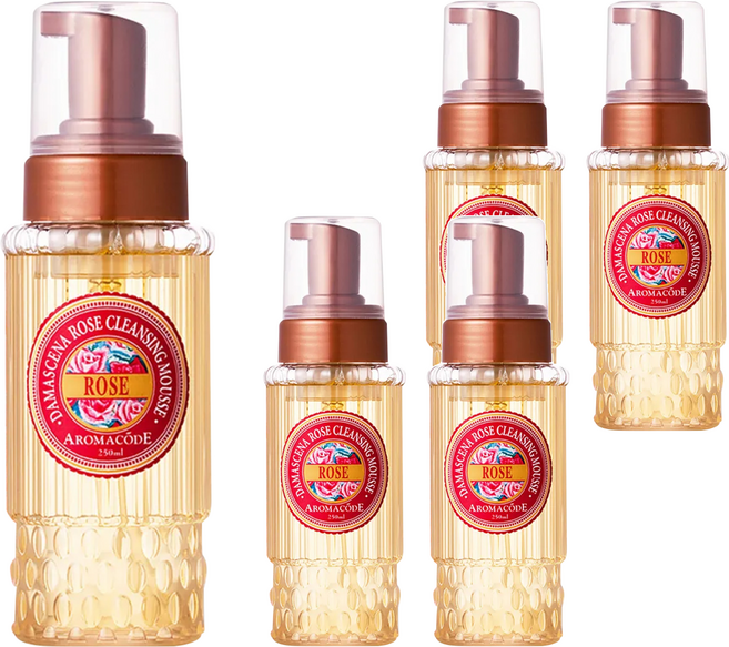 ARWIN 雅聞 大馬士革玫瑰氨基酸淨白洗卸二用慕絲, 5個, 250ml