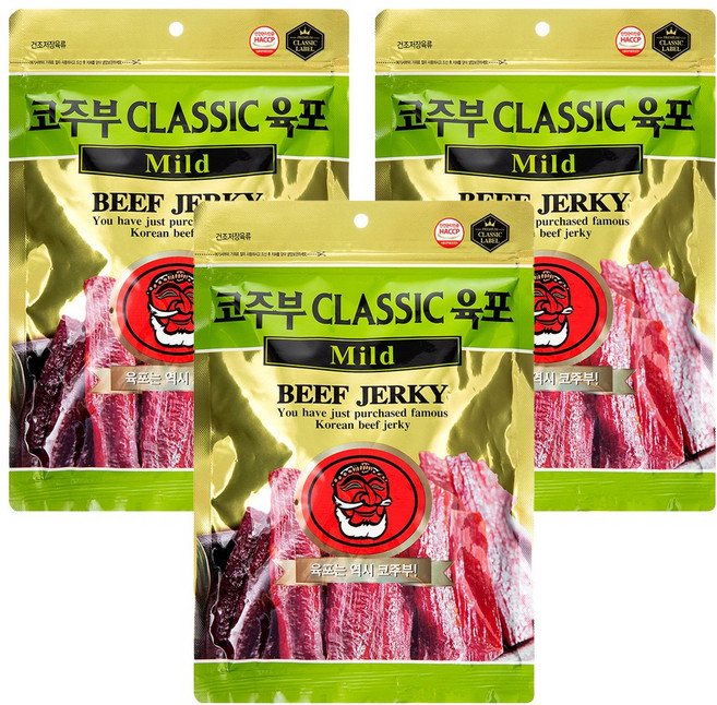 코주부 B&F CLASSIC 육포 Mild, 130g, 3개