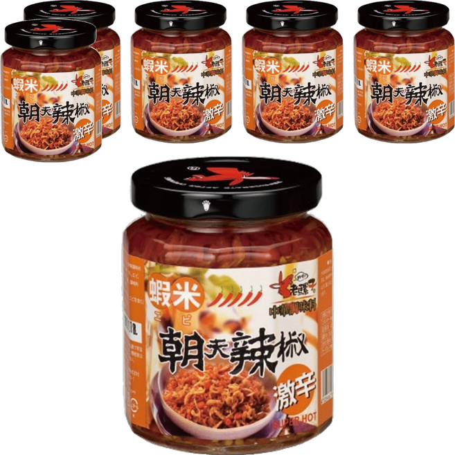 老騾子 蝦米朝天辣椒, 105g, 6罐