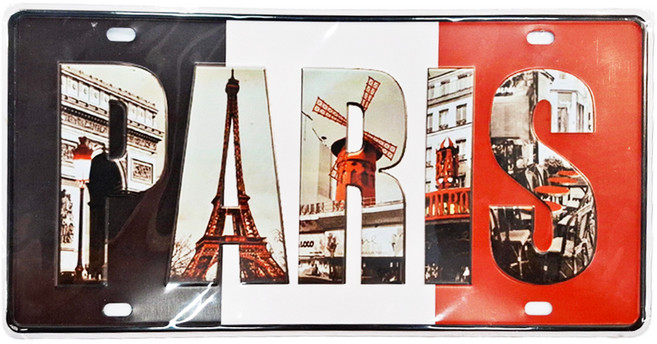 OPUS LOFT 純真年代 仿舊鐵皮車牌 馬口鐵裝飾, 巴黎
