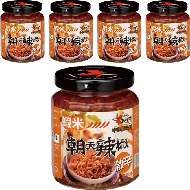 老騾子 蝦米朝天辣椒, 105g, 5罐