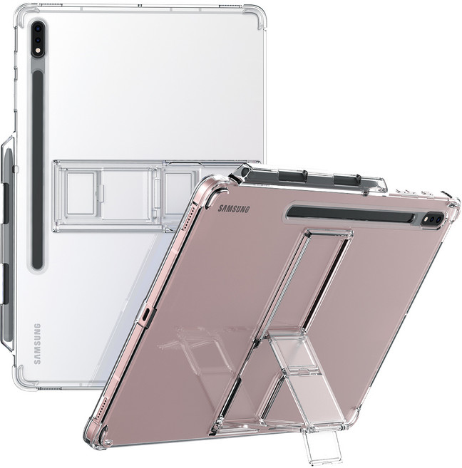 아라리 S펜 수납 4단 각도 거치대 플렉실드 SP 케이스, 클리어, 1개