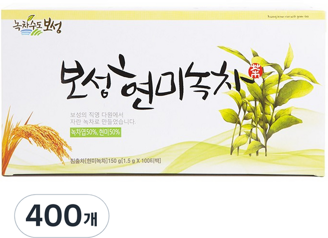 녹차수도보성 현미녹차 티백, 1.5g, 100개입, 4개