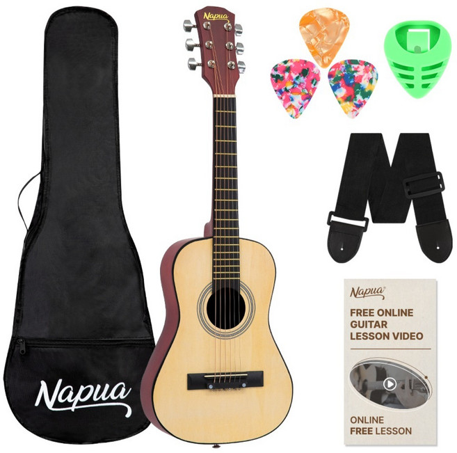 나푸아 입문용 통기타 초보 패키지, NGL21, 내추럴, 1세트