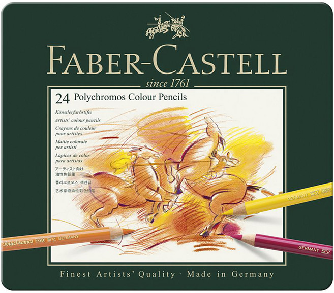 FABER-CASTELL 輝柏 藝術家級油性色鉛筆, 24色, 1盒