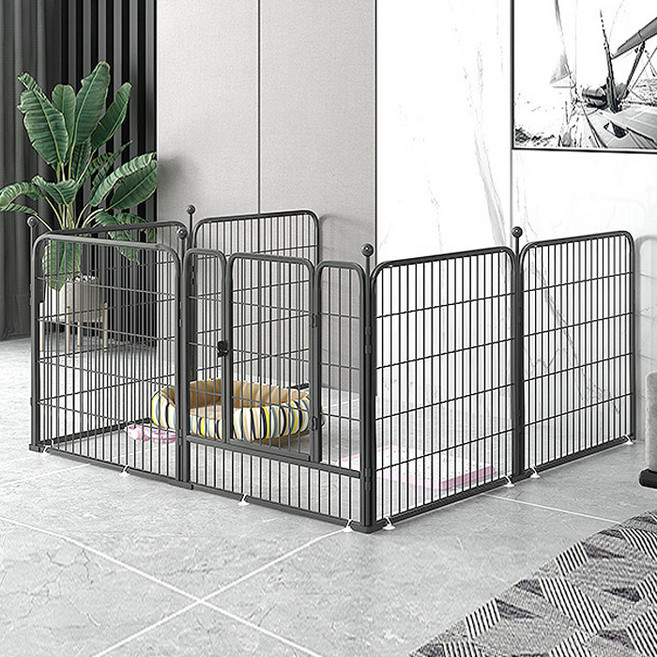 딩동펫 반려동물 그레이드 메탈 대형견 울타리, 블랙, 1개
