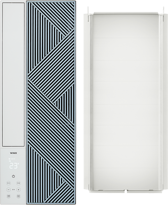 위닉스 인버터 창문형 에어컨 EWNE067-MMK 연장키트 방문설치, EWNE067-MMK(사선형+아이시클블루), 46cm