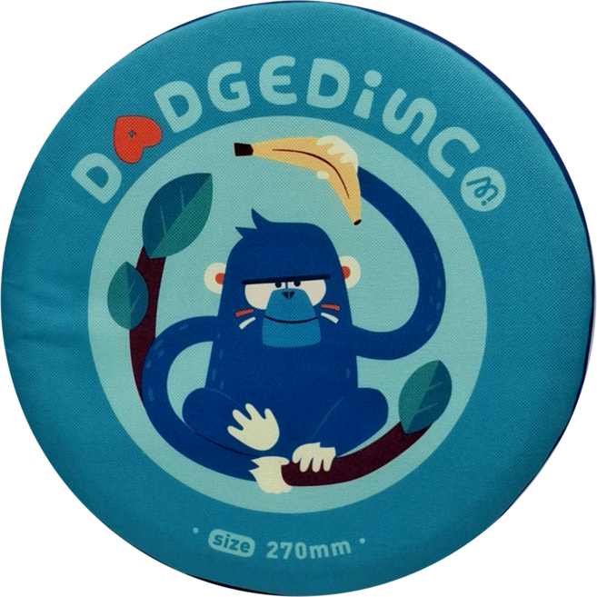 mideer 軟布安全躲避飛盤 直徑27cm 戶外休閒玩具, 元氣猩猩 藍色, 1個