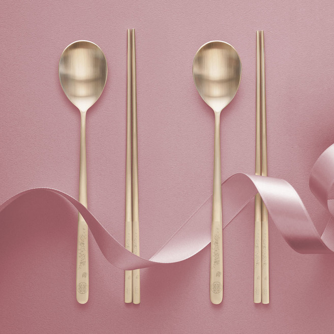 리한 화접 유기 수저세트, 혼합색상, 숟가락(2p) + 젓가락(2p), 1세트