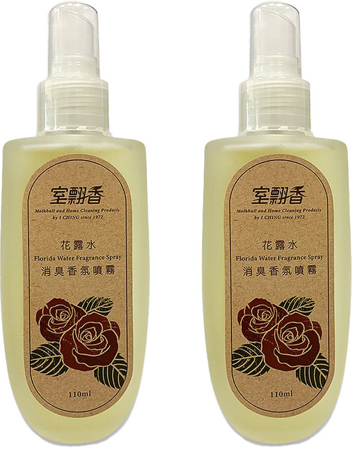 室翲香 花露水消臭香氛噴霧, 複方香精, 110ml, 2瓶