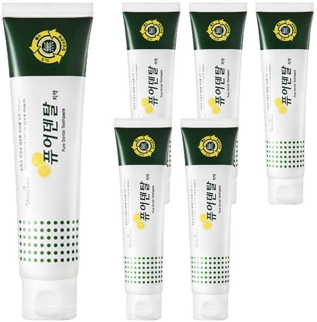 퓨어 덴탈 치약, 150g, 6개