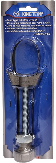 KING TONY 金統立 專業級工具 65-110mm 鋼帶型機油芯扳手 KT9AE32-110 8吋, 1個