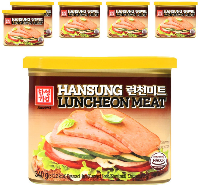HANSUNG ENTERPRISE 韓式經典午餐肉, 6罐, 340g