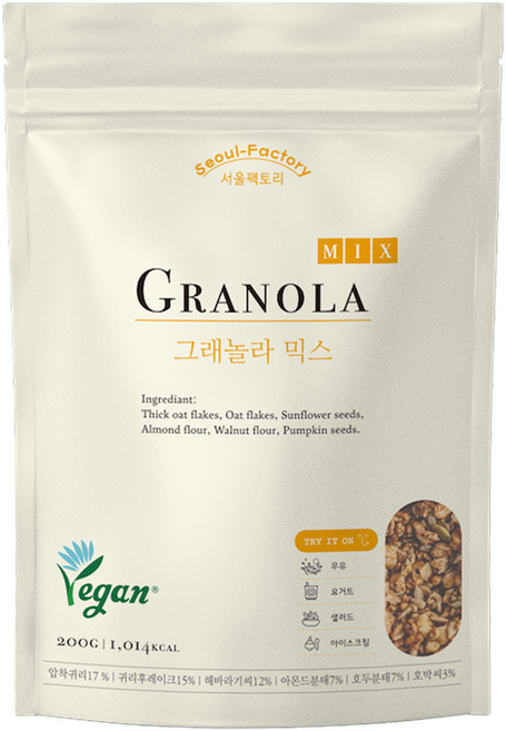 서울팩토리 그래놀라 믹스, 200g, 1개